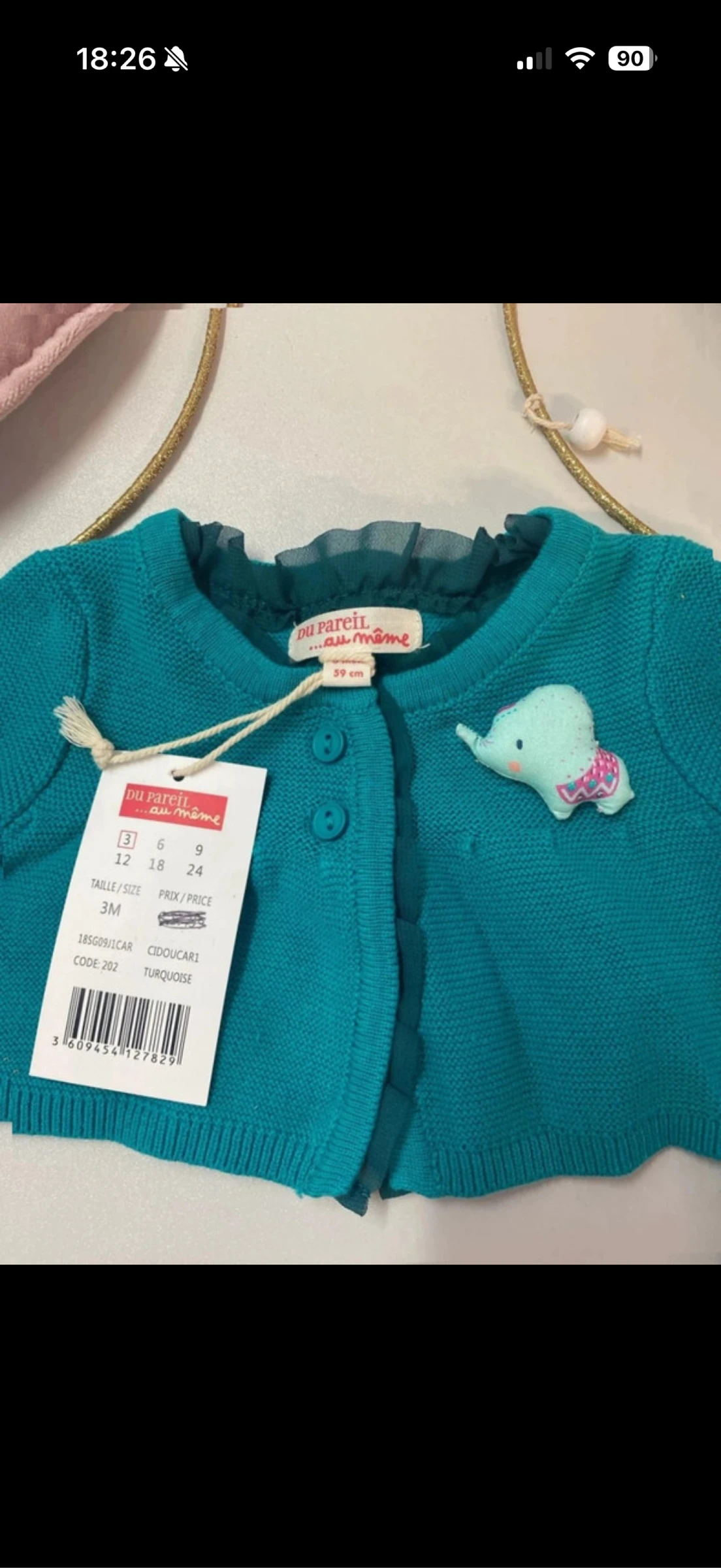 Bolero cardigan baby meisje - Nieuw - dpam - maat 3 maanden – photo 3